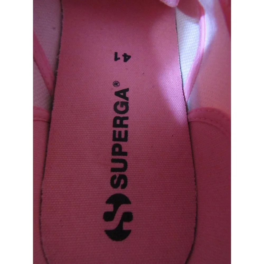 Superga S9111LW Pink-White Sneakers Platform Up And Down -‎ Sz 9.5 Eu 41